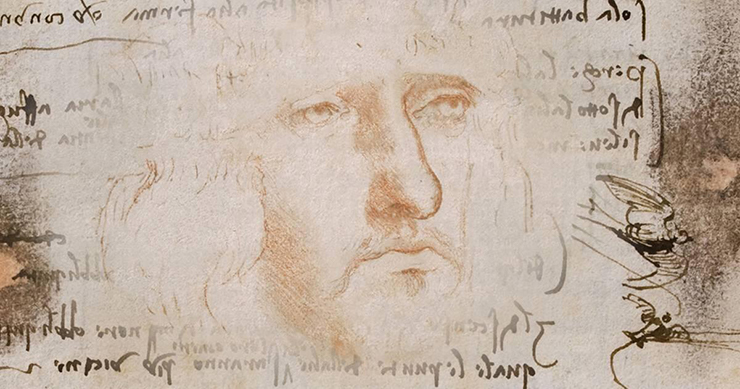Рис 4 Леонардо да Винчи «Автопортрет»