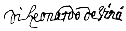 Рис. 24. Образец подписи Леонардо да Винчи