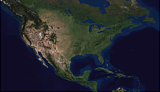 Что происходит под поверхностью Северной Америки. Изображение: NASA/Goddard Space Flight Center Scientific Visualization Studio Что происходит под поверхностью Северной Америки. Изображение: NASA/Goddard Space Flight Center Scientific Visualization Studio