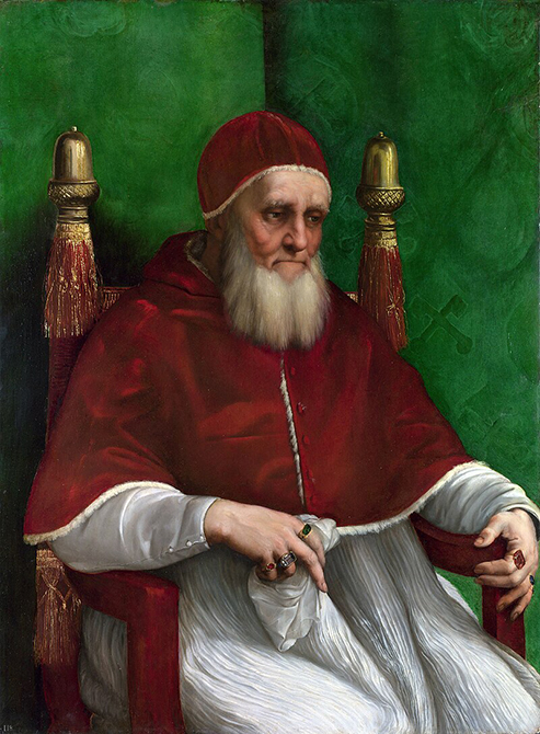 Рис 2. Рафаэль Санти «Портрет папы Юлия II»